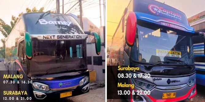 jadwal bus hafana rute surabaya-malang