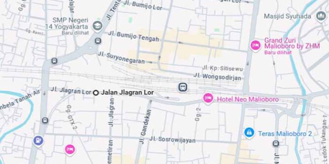 posisi halte transjogja terdekat dari stasiun tugu jogja