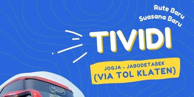Bus Tividi Rute Jogja-Jabodetabek Kini via Tol Klaten